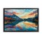 Stupell Industries Abstract Swirled Lake & Mountain Floater Framed Canvas Wall Art Design by LSR Design Studio
